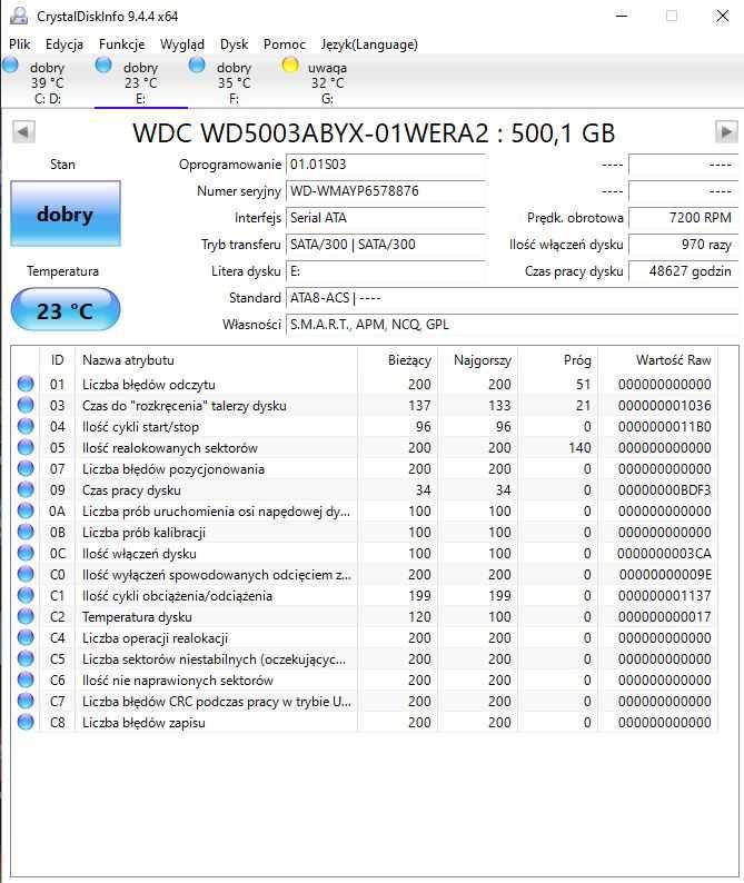 Western Digital WD5003ABYX-01WERA2 - 500GB - 2 szt
