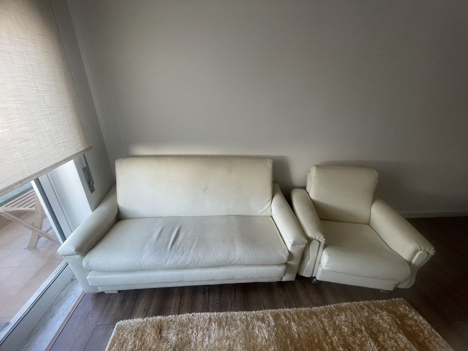 Sofa e poltrona beje