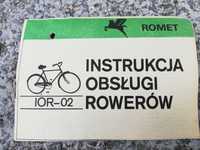 Instrukcja Obsługi Rowerów karta gw. ROMET IOR-02 TURING 2 zabytek PRL