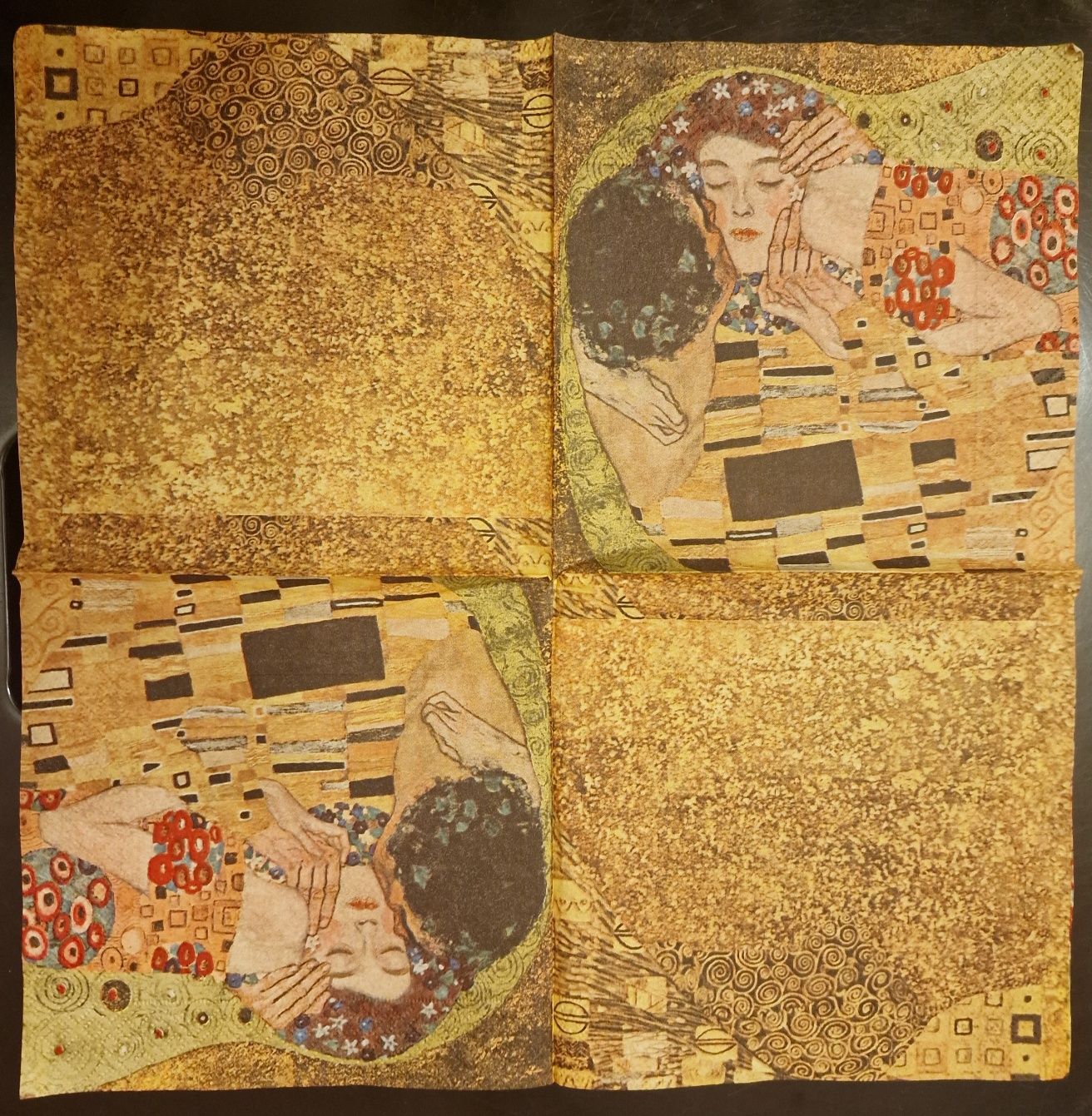 Serwetki decoupage Gustav Klimt Pocałunek Rękodzieło Hand made