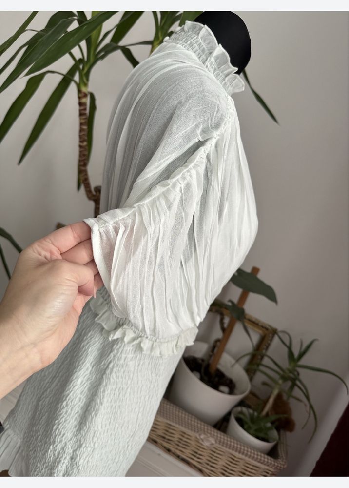 drapowana sukienka mini miętowa szyfonowa L 40 m 38 asos