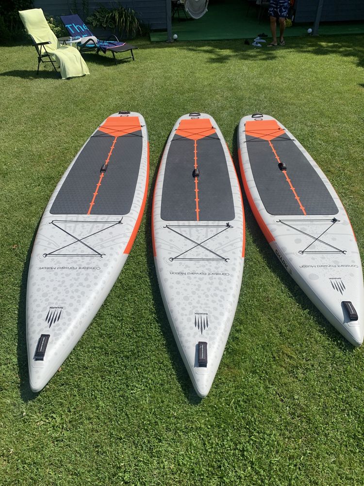 NOWA 2024r deska SUP 12,6x32x6  TOURING wiosło carbon 25PSI SHARK