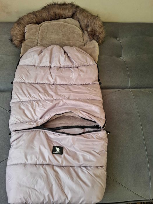 Śpiwór ocieplany z futerkiem do wózka