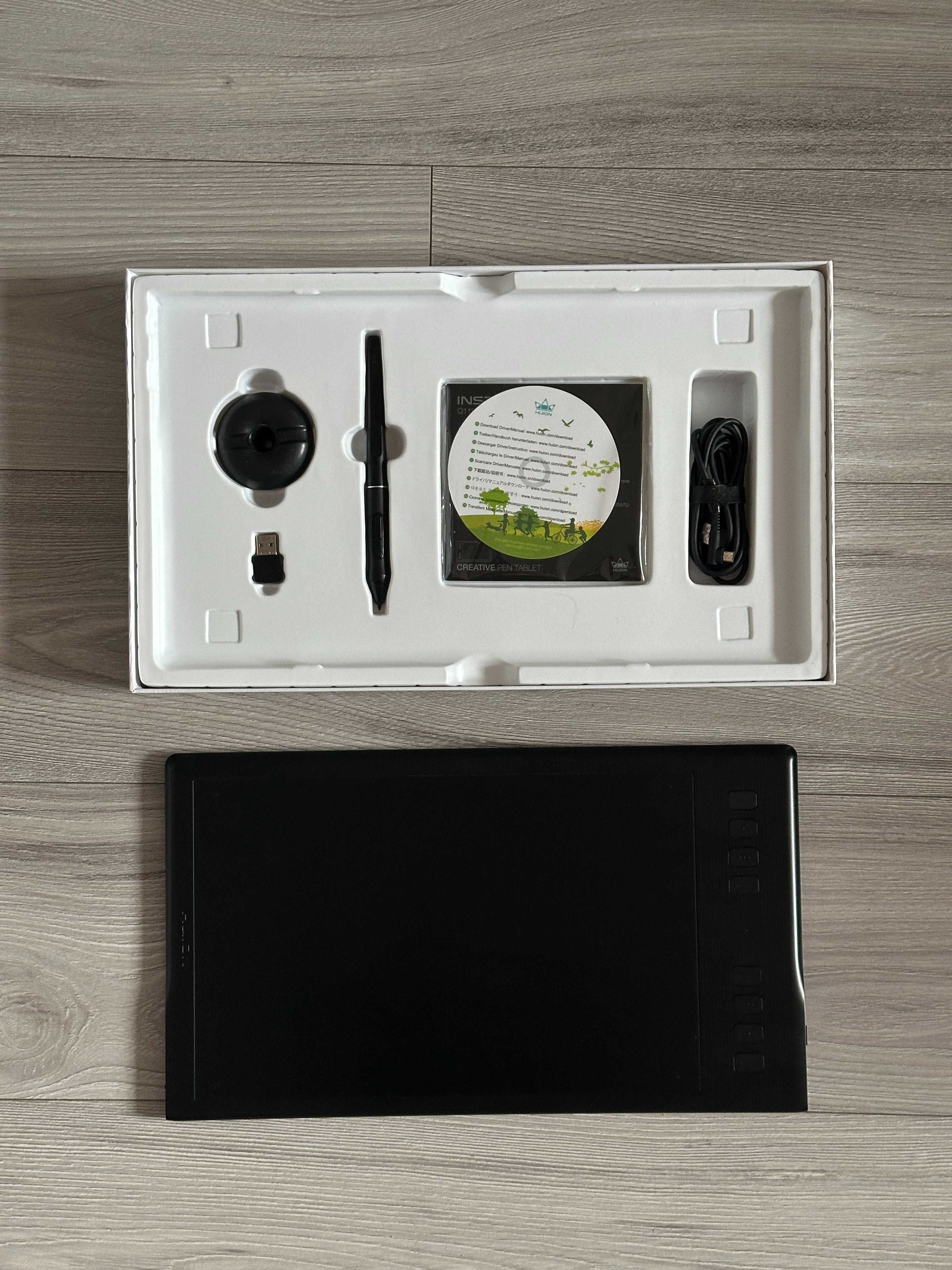 Huion Inspiroy Q11K v2 – tablet graficzny, pełny zestaw
