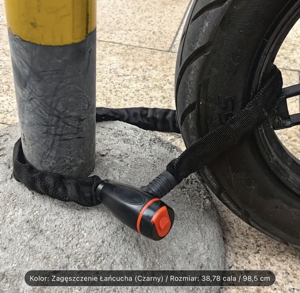 Zabezpieczenie roweru. Zamek rowerowy z kluczem