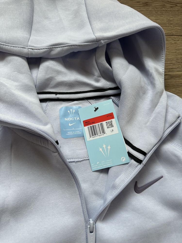 ФІОЛЕТОВА НОВА Кофта Nocta Nike Tech Fleece Найк теч флис зіпка/світшо