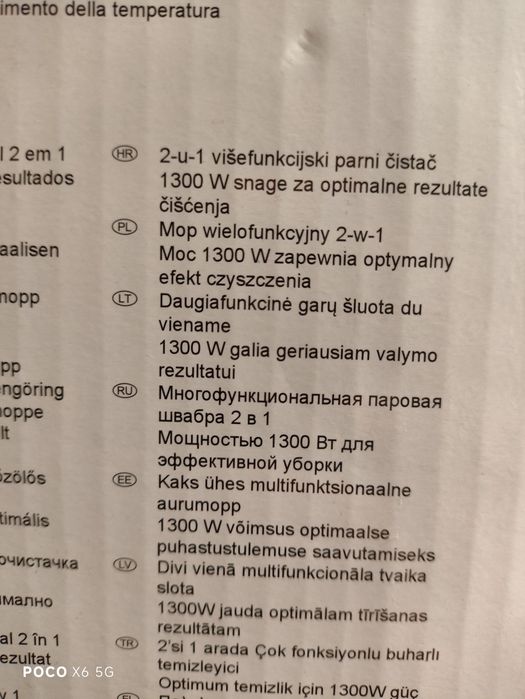 Devil mop parowy 2w1 nowy 1300W nowy