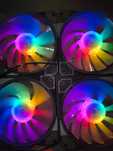 4 Nowe czarne wentylatory MSI 4x120mm RGB