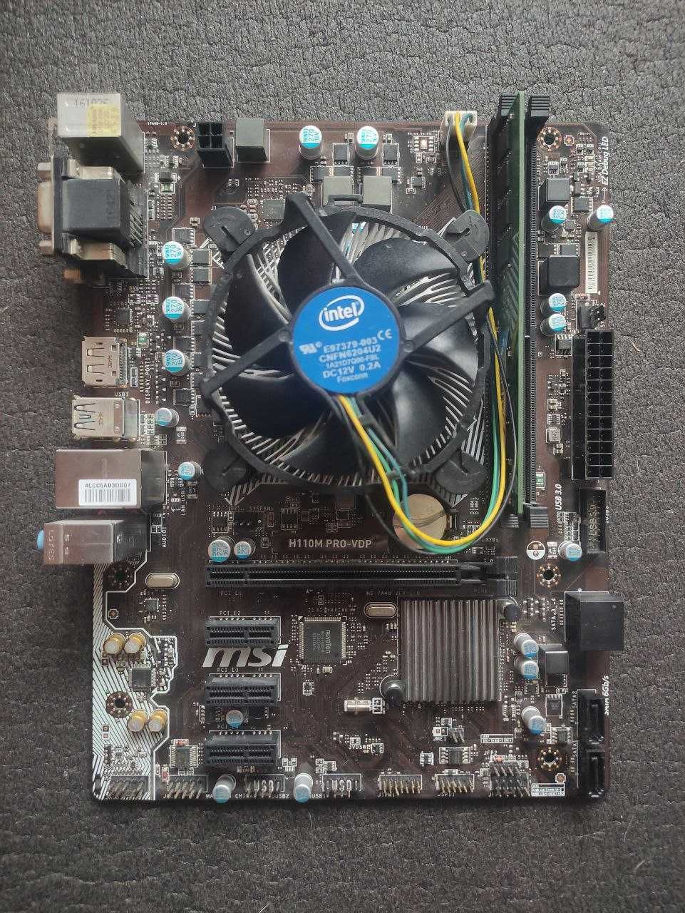 Комплект⤵️ i3 6100 + MSI H110M PRO-VDP + DDR4 4gb