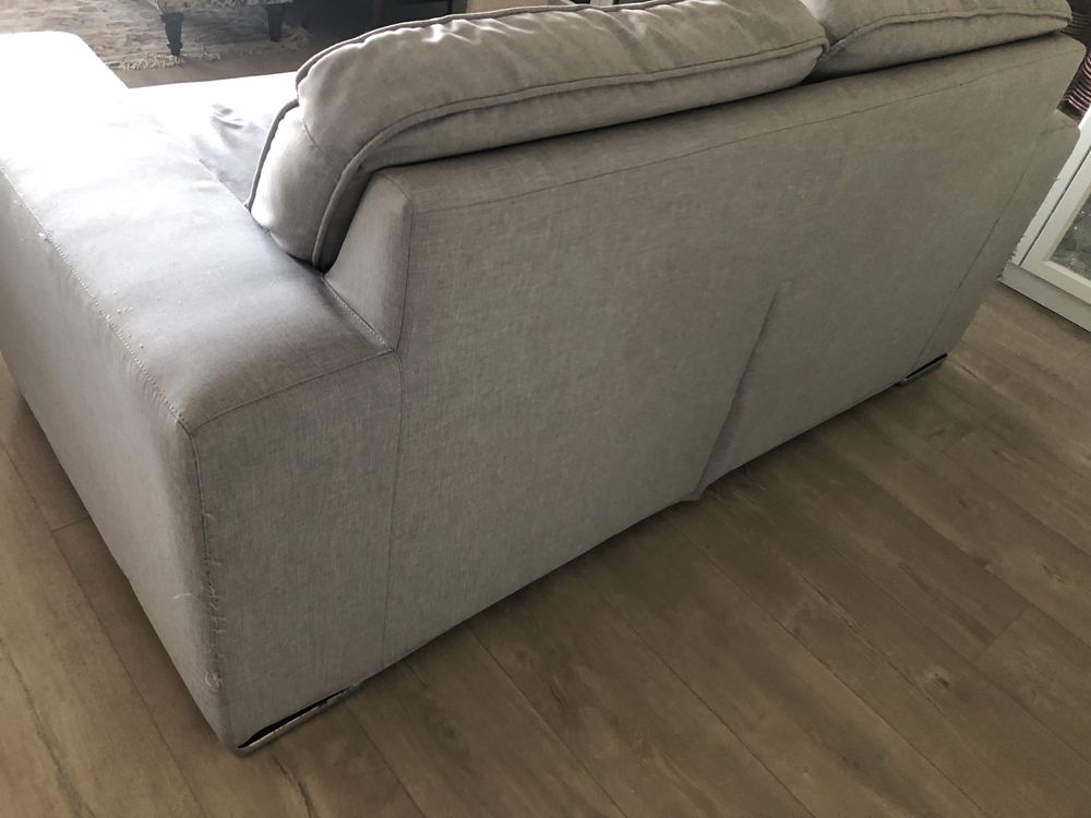 Sofá penas Chateaux D’Ax cinza prata 210cm