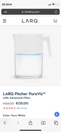 Larq Pitcher PureVis + 4 Essential Filter (purificador de água)