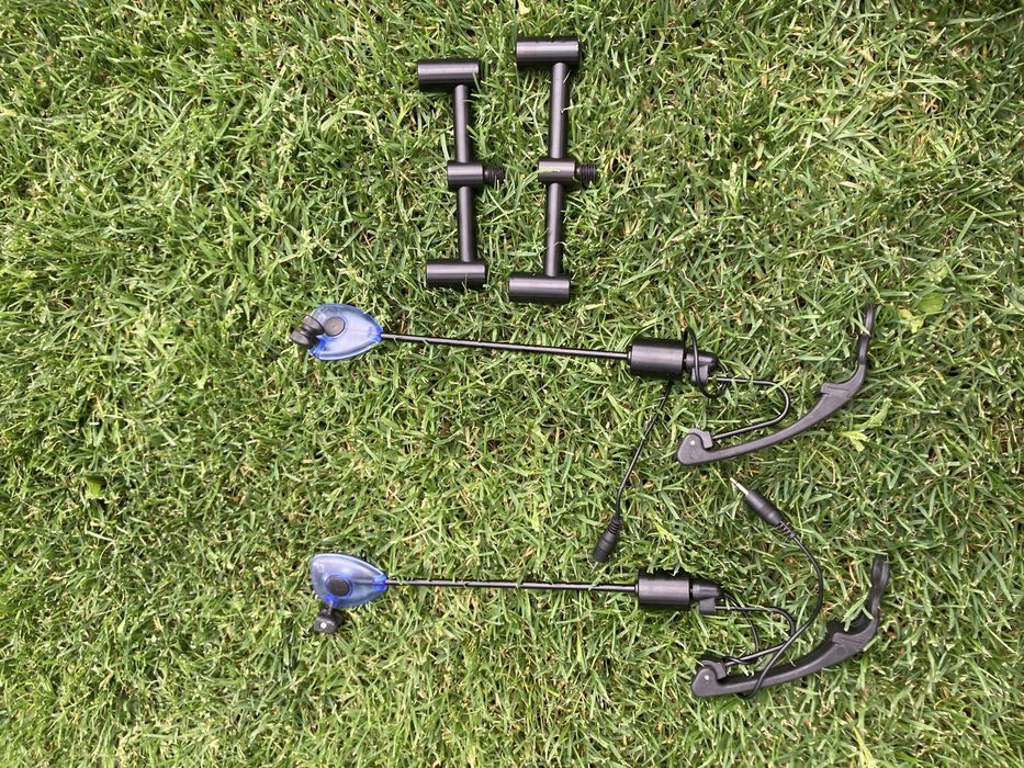 Fox Black Label Slim 2 Rod Buzz Bars + 2x swingery  jaxon niebieski