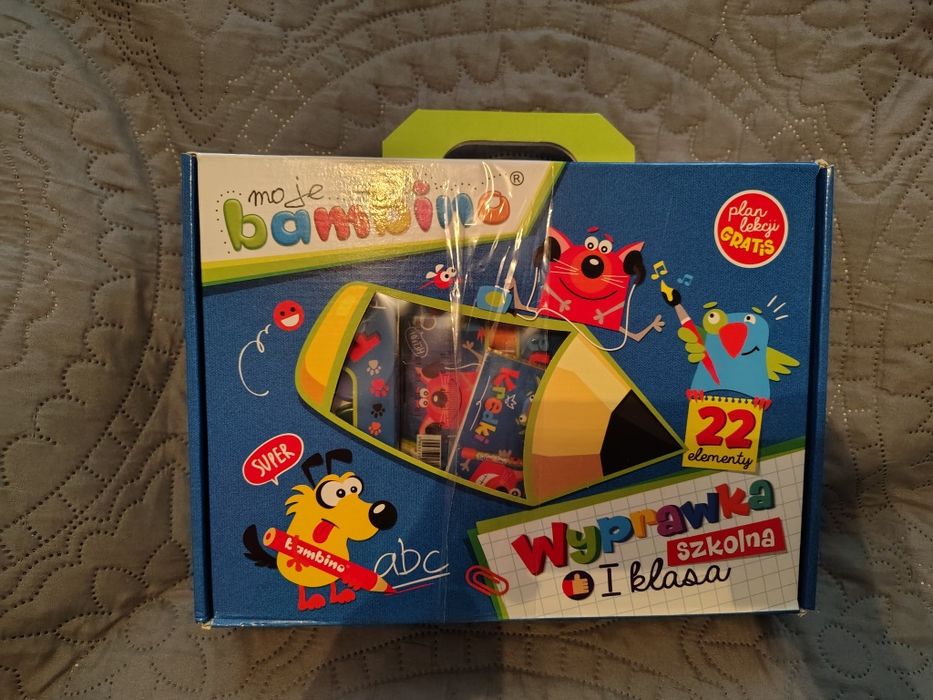 Zestaw Bambino | wyprawka szkolna 22 elementy| kredki farby i inne
