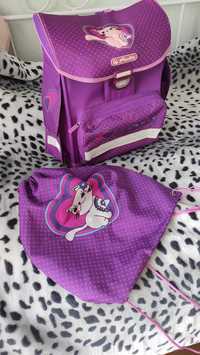 SG plecak herlitz , fioletowy plecak dla dziewczynki , tornister