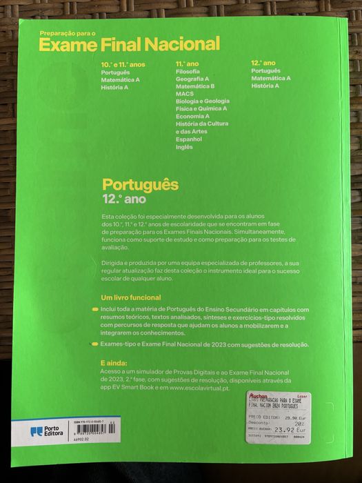 Livro exame portugues 2024