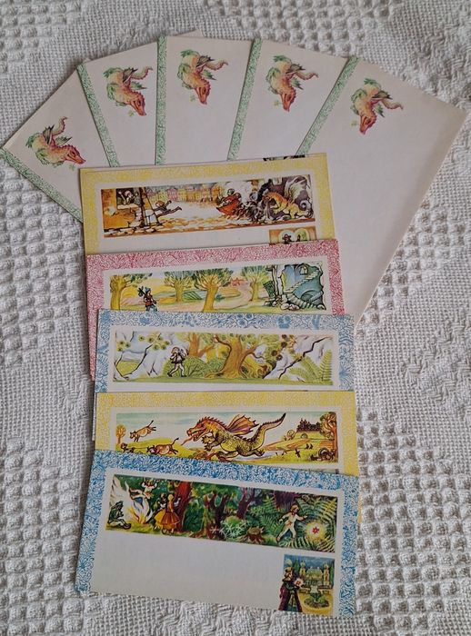 Papeteria z okolicznościowym nadrukiem z lat 80-tych.