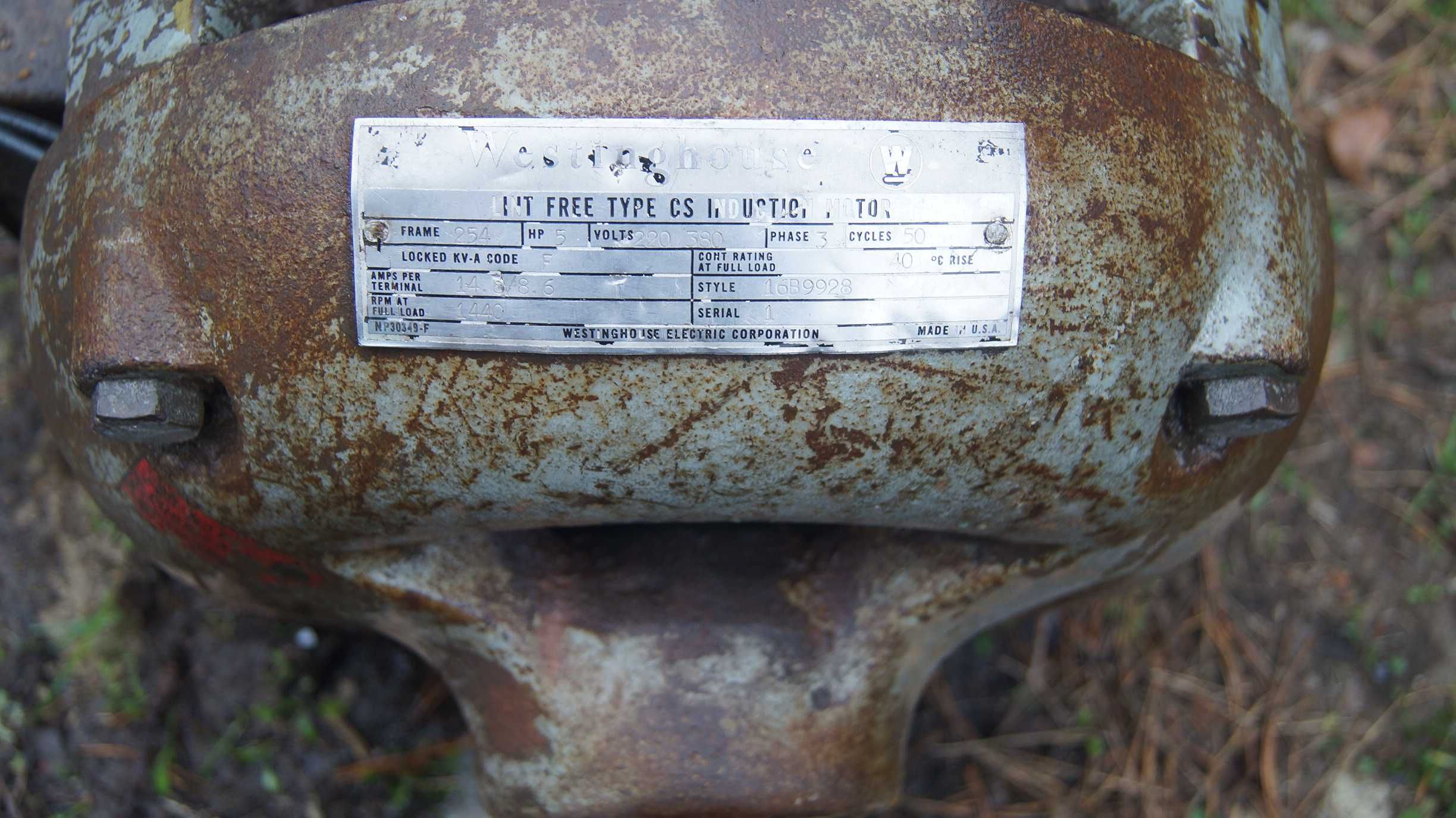 Silnik elektryczny Westinghouse USA 220/380 obr.1440 oryginał