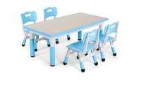 H10 -32% zestaw dziecięcy: 4 krzesła + stolik z regulacją wysokości