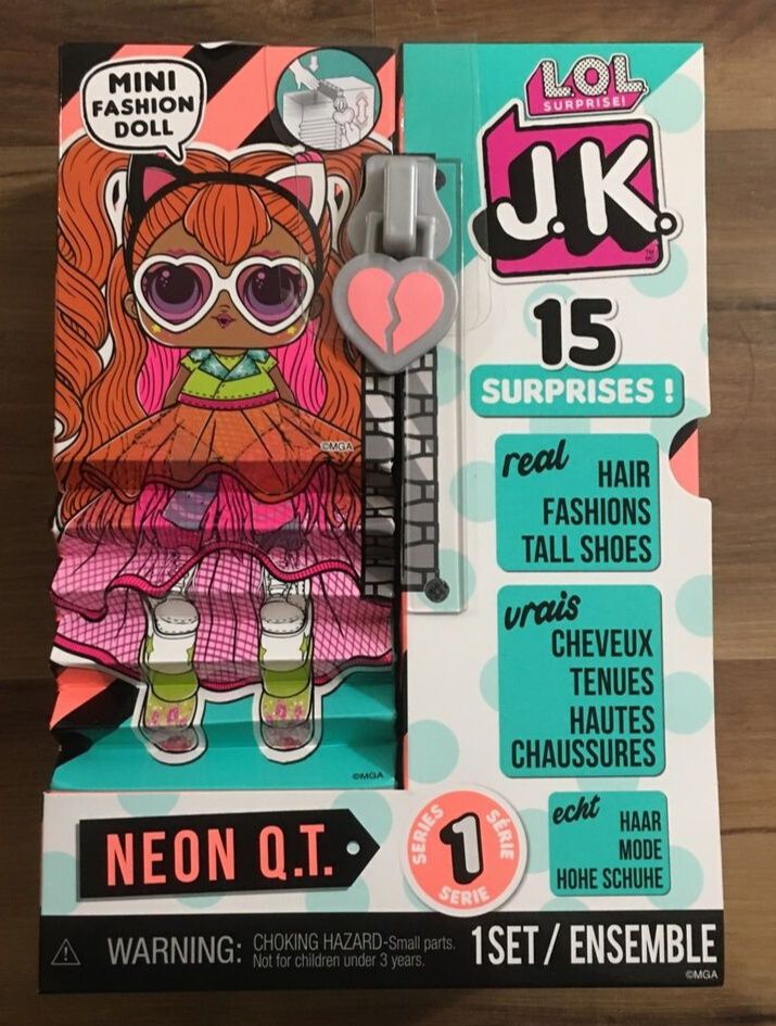Лялька лол Lol surprise jk Mini Fashion Doll Neon Q.T. оригінал MGA