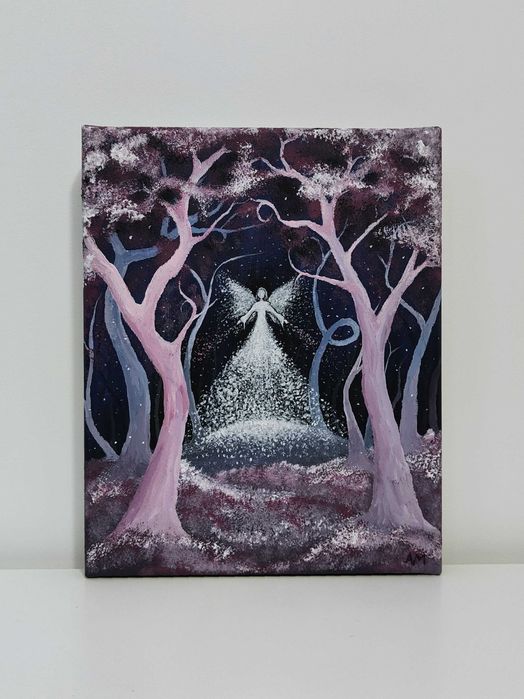 Obraz akrylowy autorski unikatowy 24x30cm - "Światłość"