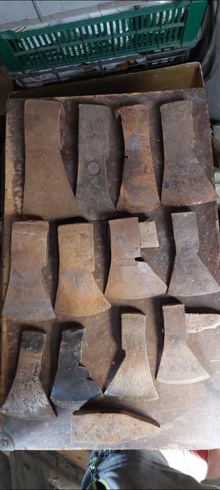 Stare sygnowane siekiery kolekcja 16 sztuk + gratis