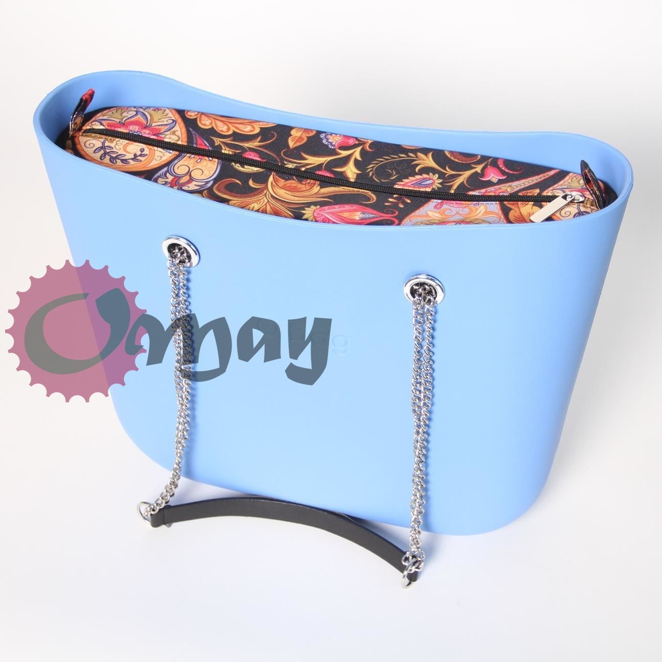 Czarny organizer do OBAG STANDARD orient czarny żółty 2 kieszenie OMAY