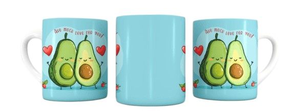 Kubek Walentynki avocado miłość na prezent ona i on
