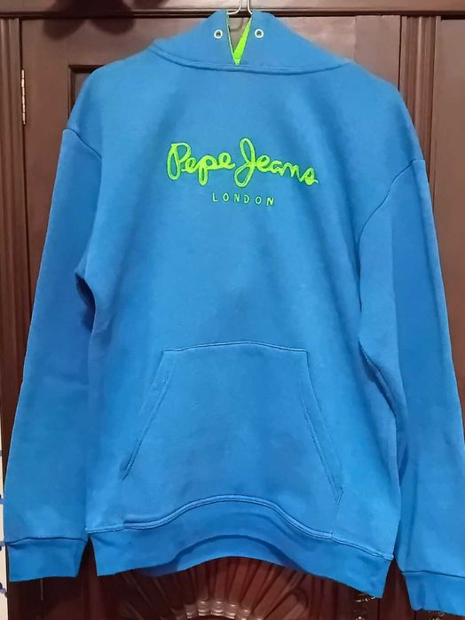 Sweatshirt Pepe Jeans Azul e Verde (Tamanho L – Vintage)