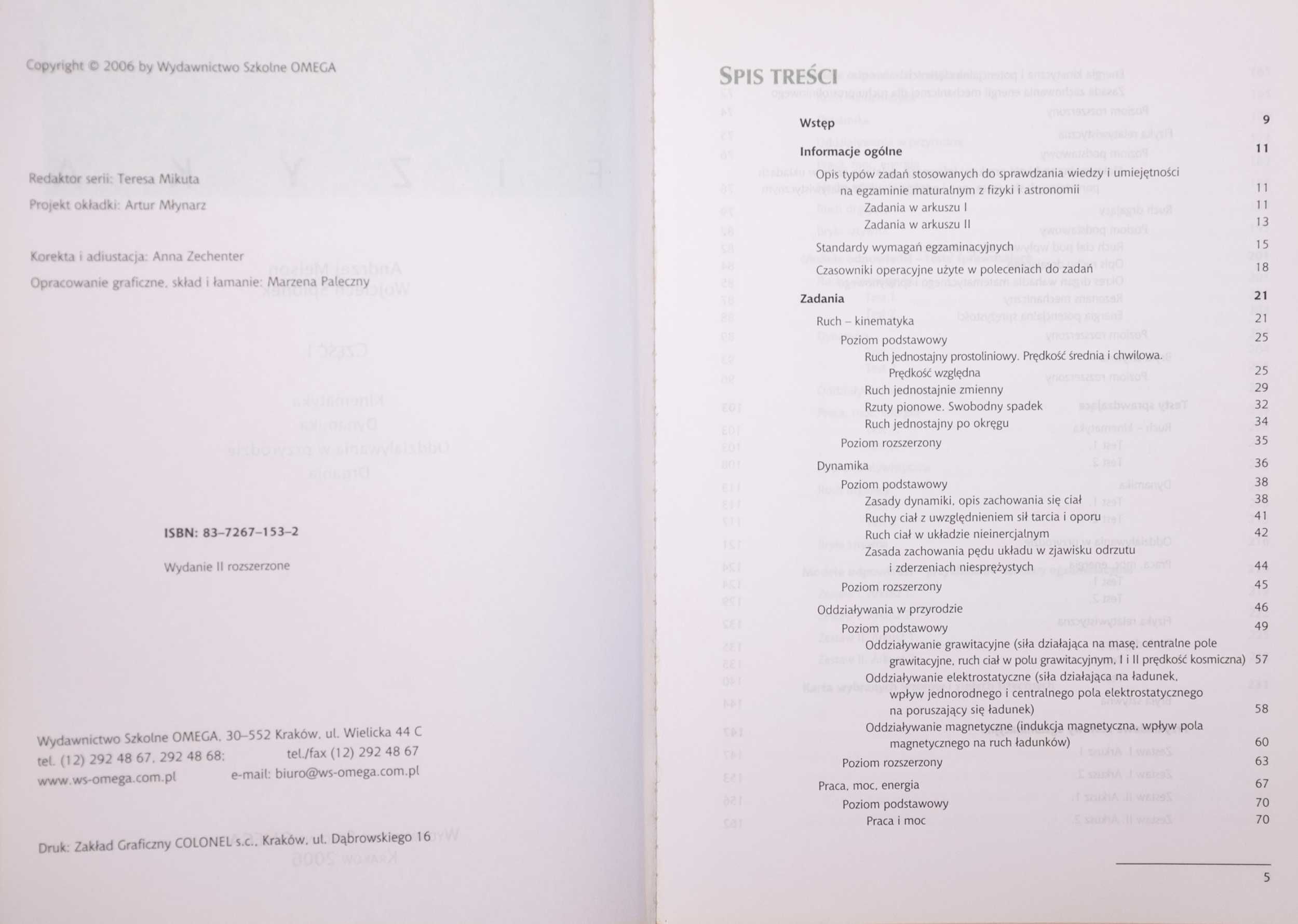 Fizyka Kinematyka Dynamika Oddziaływania W Przyrodzie Matura 2007