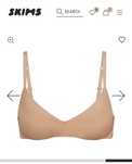 Skims biustonosz C 75 push up Plunge bra, beżowy clay bezszwowy, metka