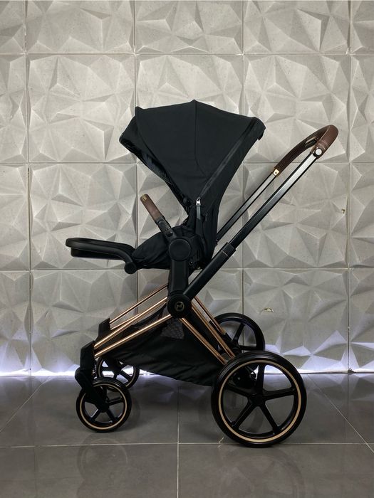 Cybex Priam 4.0 4w1 Deep Black Czarno Różowe złoto