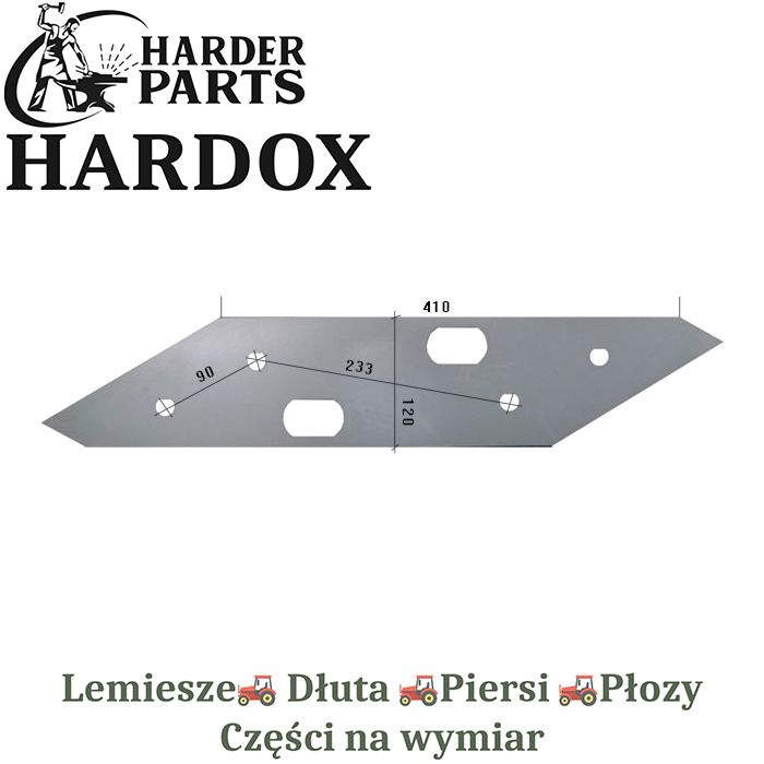 Płoza długa Gregoire Besson HARDOX 177319 części do pługa 2X lepsze