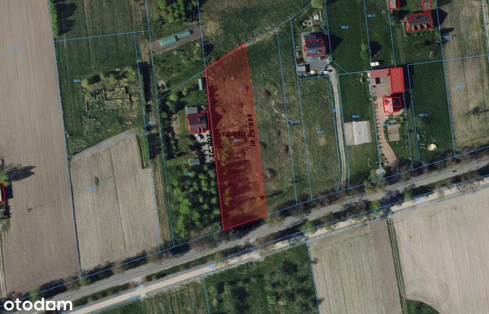 Działka w Nieborowie 3272m2 - 30m szer. zadrzewion