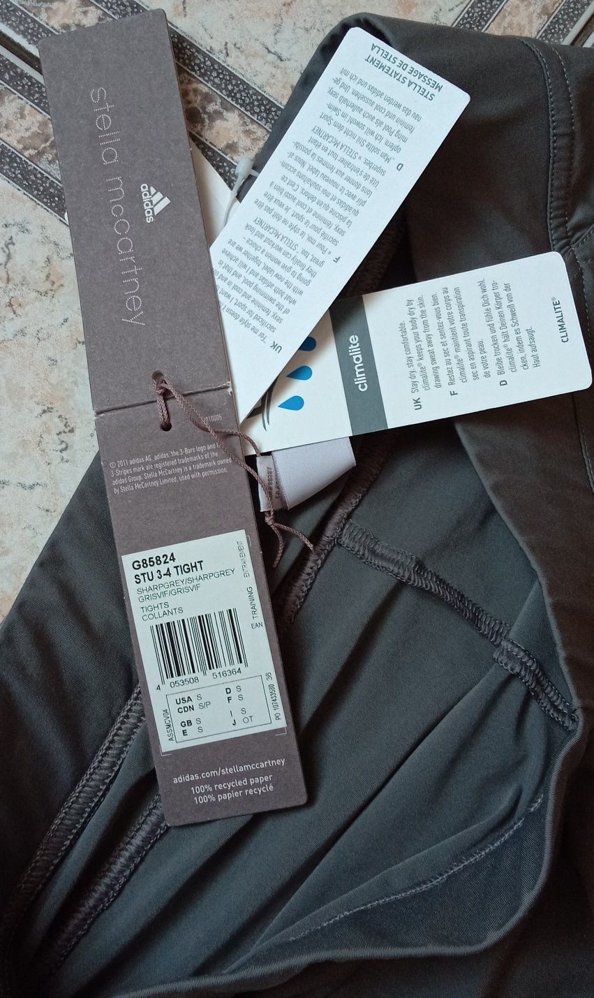 Adidas Stella McCartney krótkie legginsy spodenki sportowe damskie S