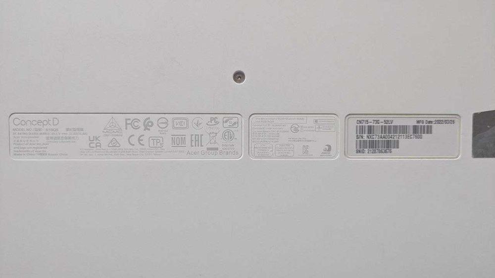 Acer ConceptD 7 "15.6" UHD 4K IPS i5-11400H RTX3060 16/512GB ноутбук