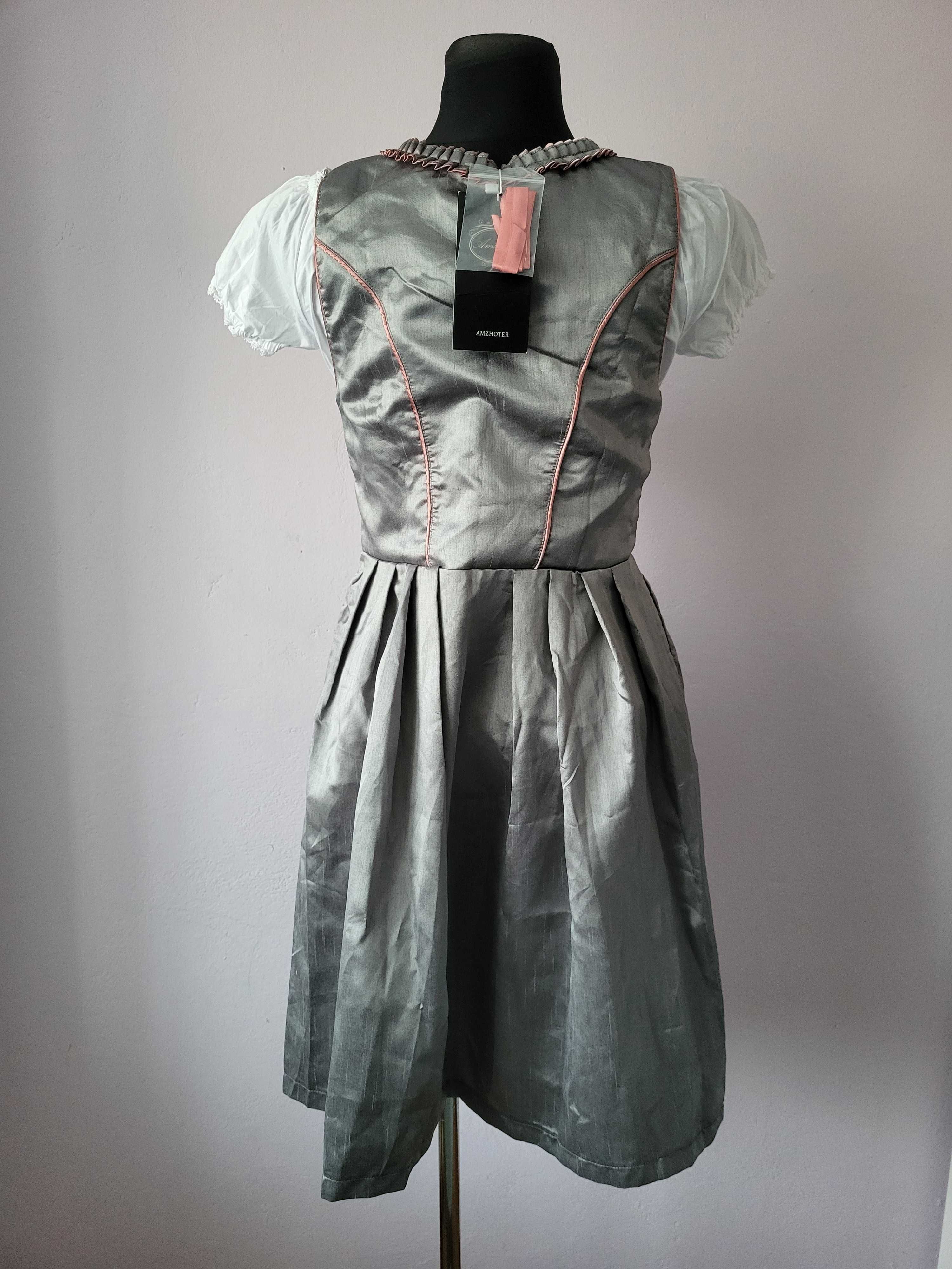 Dirndl sukienka bawarska 36-38 bawarka strój kostium