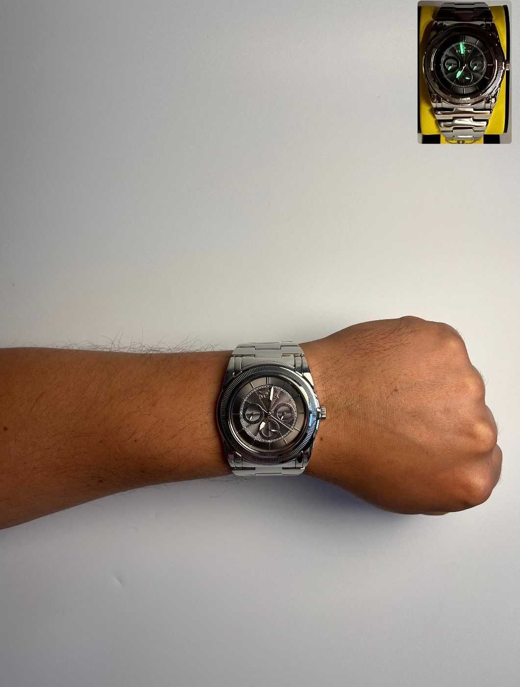 годинник Invicta 46258 Slim, круглий годинник інвікта, часы Ø46мм
