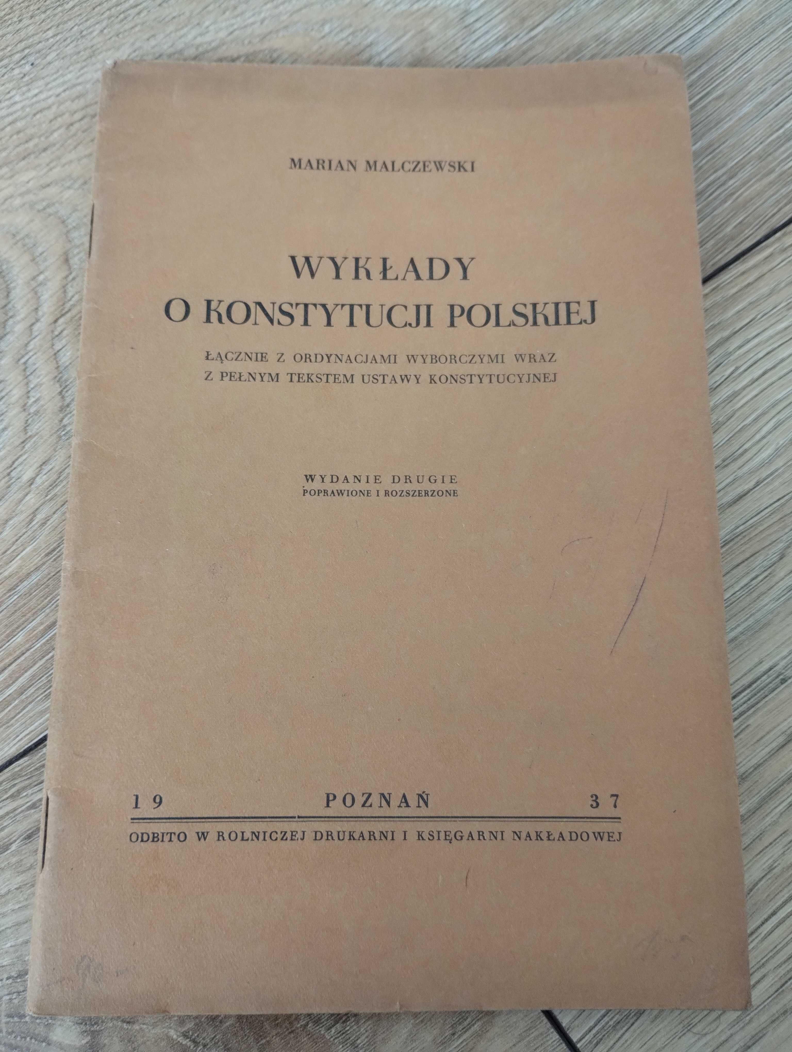 Malczewski Wykłady o konstytucji polskiej 1937