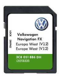 VOLKSWAGEN VW / SEAT / SKODA Cartão SD GPS Europa FX RNS 310 V12 2021