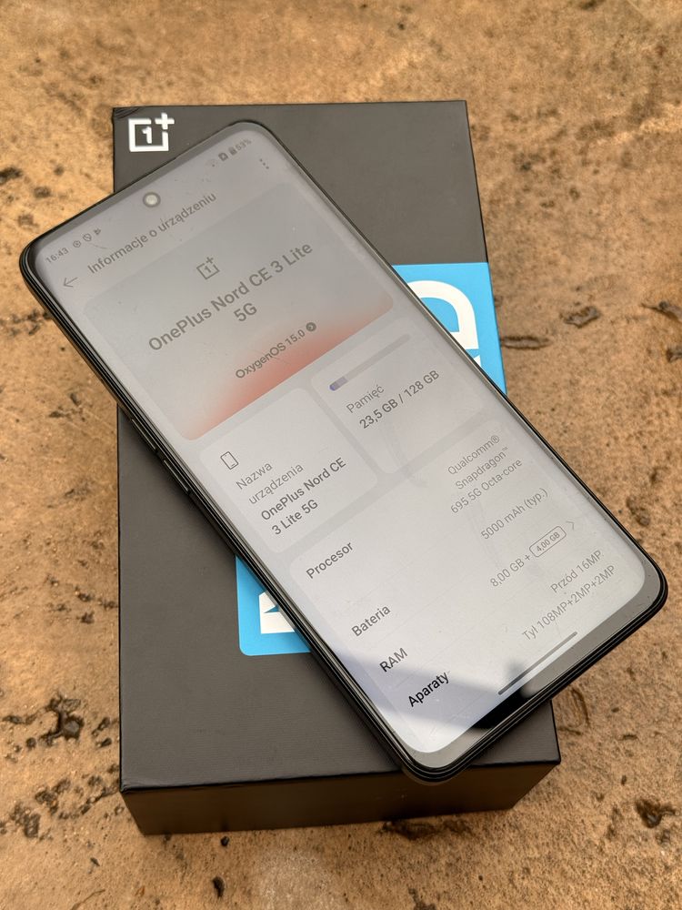 OnePlus Nord CE 3 Lite – z pudełkiem, oryginalną ładowarką 67W