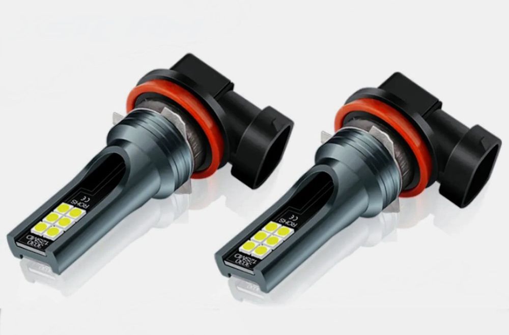 H8 żarówki LED 2szt. Super jasne światła 12V 6000K biała