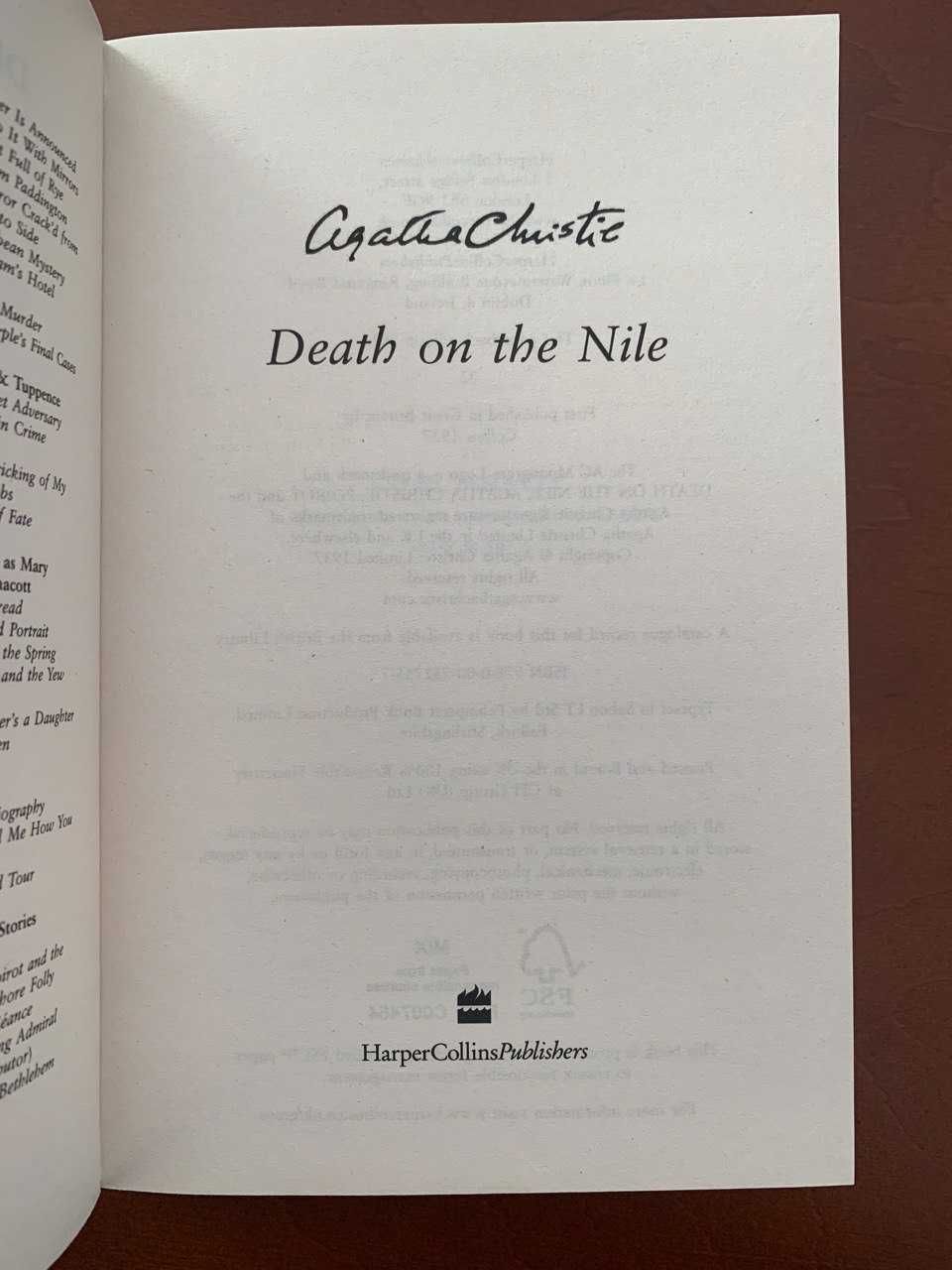 Agatha Christie Death on the Nile (eng)