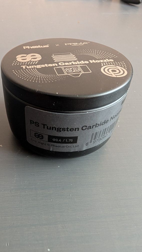 Dysza tungsten carbide Phaetus 0.4 mm M6 – nowa, E3D V6 kompatybilna