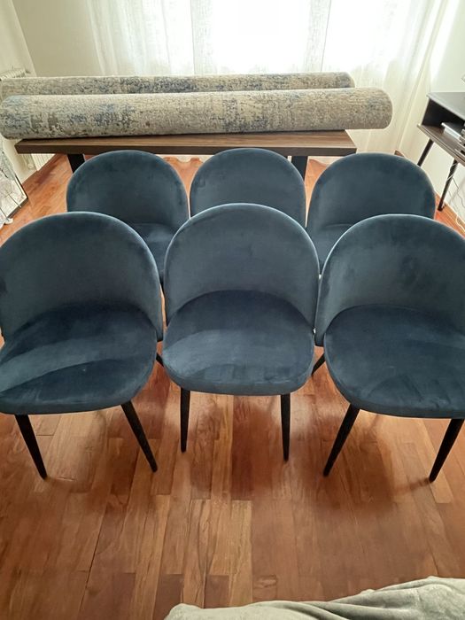 Cadeiras de veludo