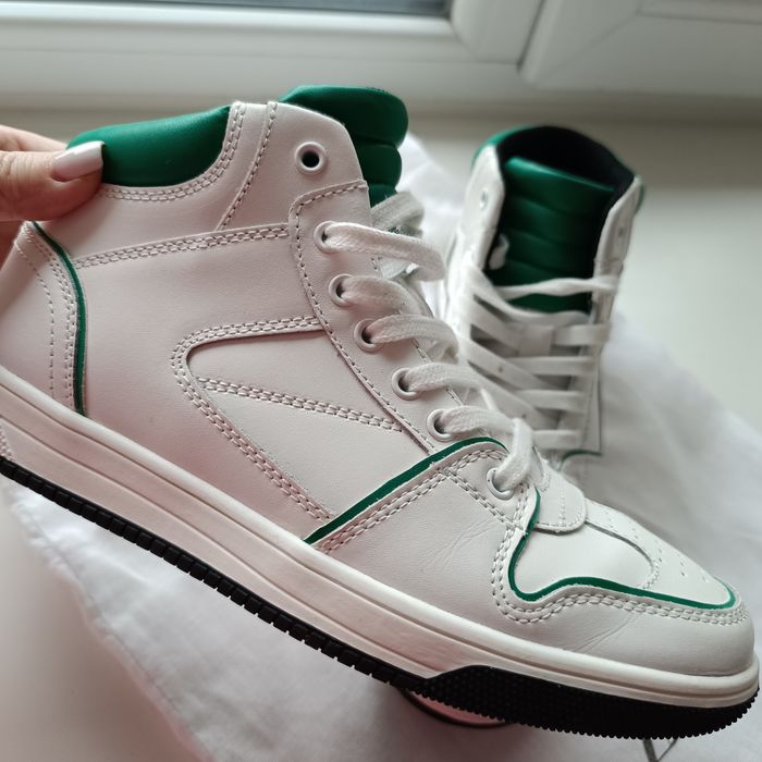 Высокие кожаные кеды кроссовки хайтопы Zara 38 р