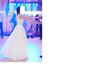 Suknia ślubna z salonu model 821 Julia Rosa + welon ecru r. 38 M