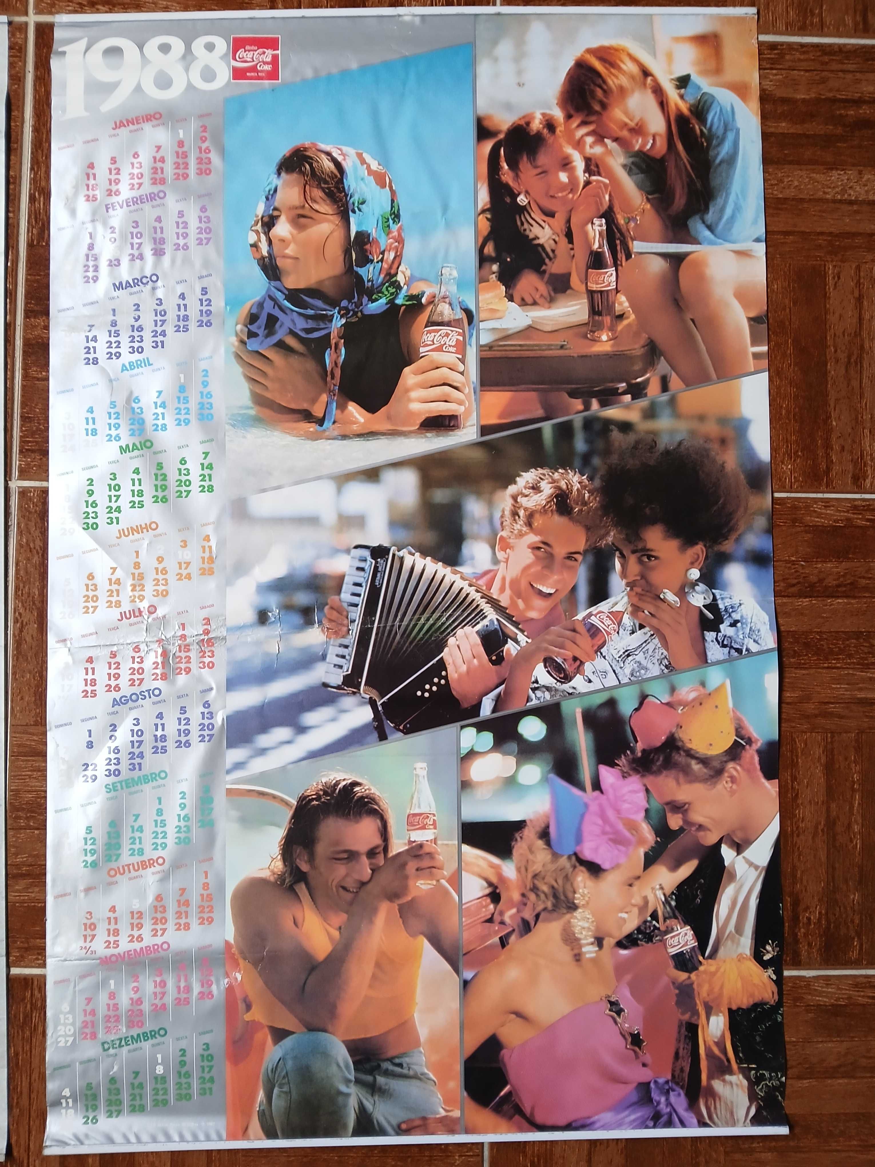Cartazes publicitários Coca-cola 1988 e 1992