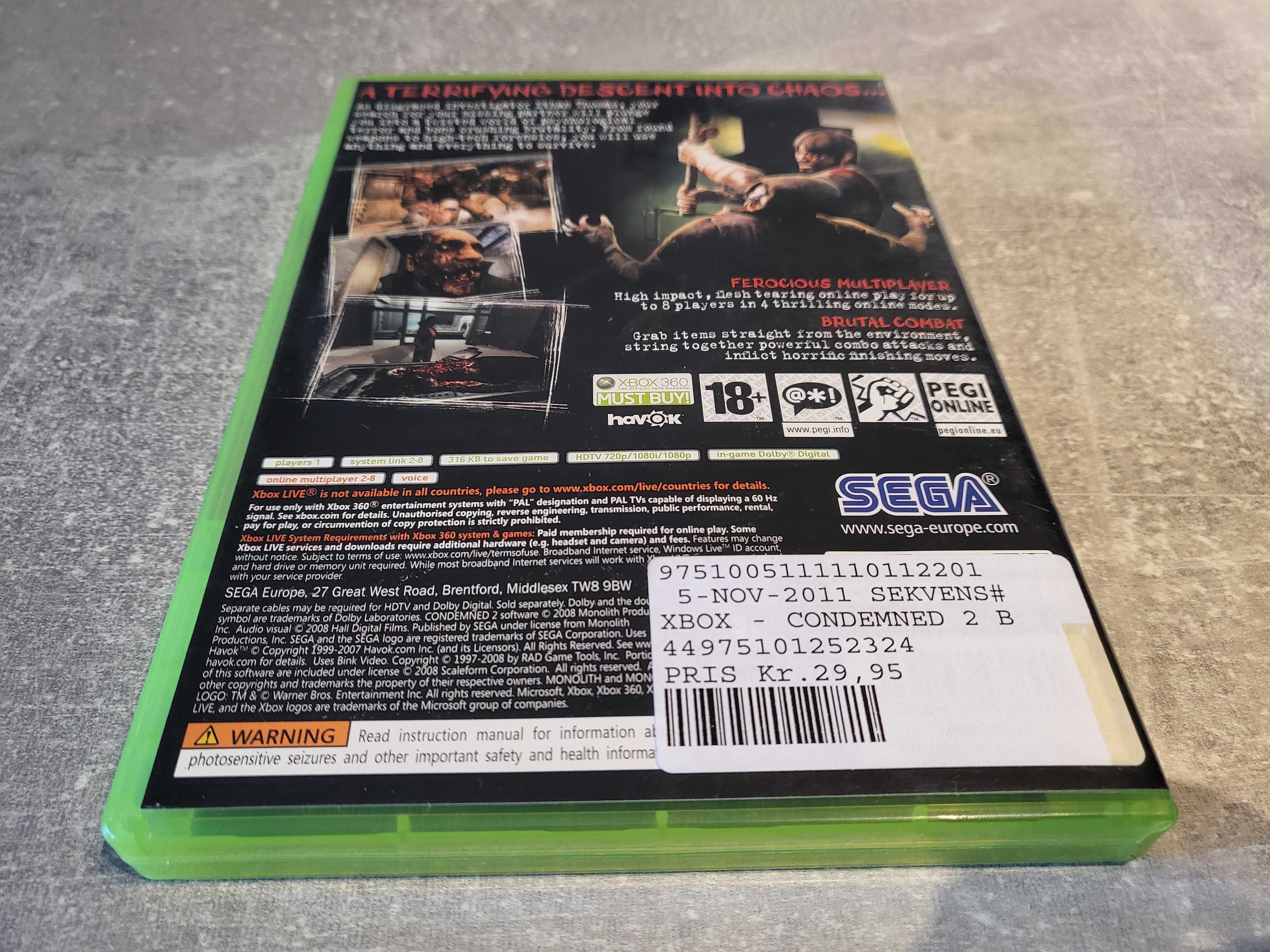 Condemned 2 xbox 360