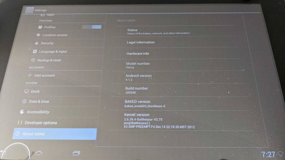 Планшет Toshiba Thrive AT105