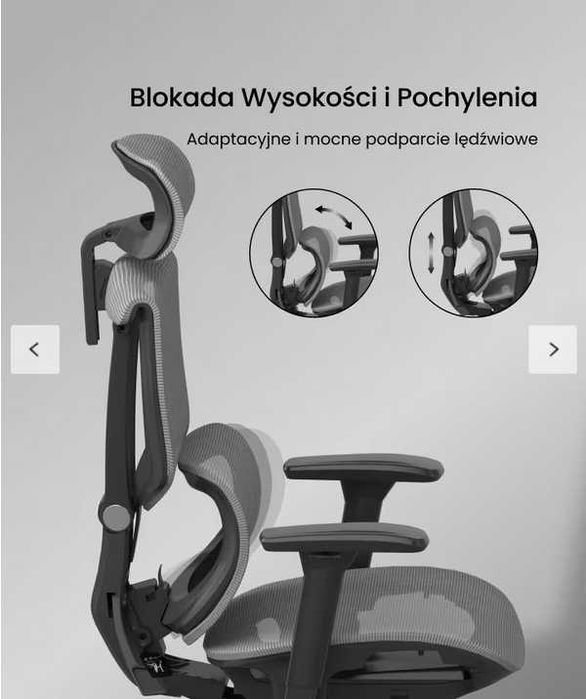 Ergonomiczne Krzesło  (C7) Nowe Piękne powystawowe